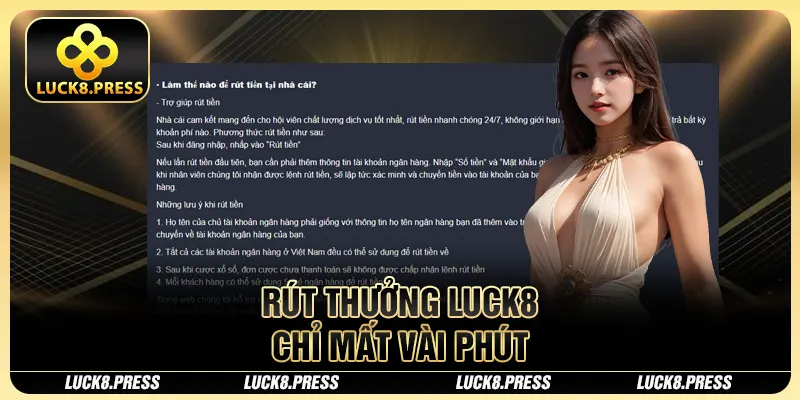 Luck8 34 Rút thưởng Luck8 chỉ mất vài phút